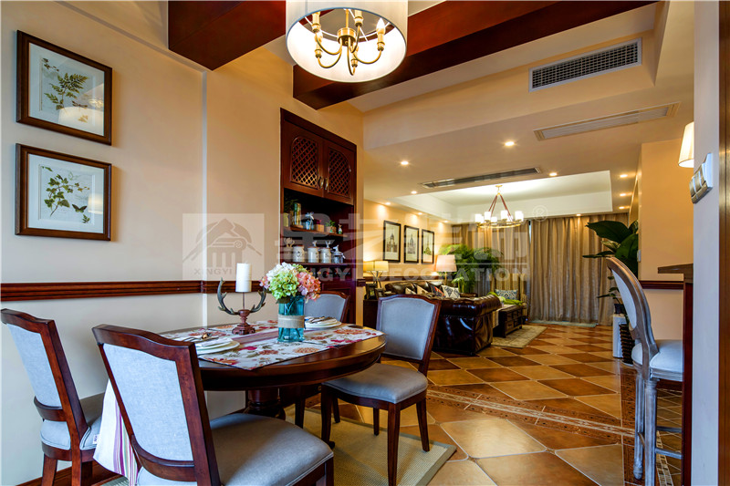 海華東盟公館138平餐廳裝修實景圖
