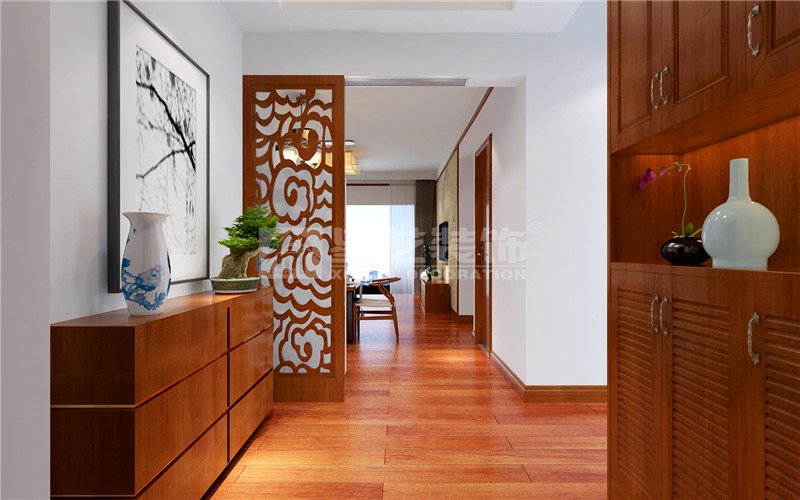 盛天東郡130平玄關裝修效果圖