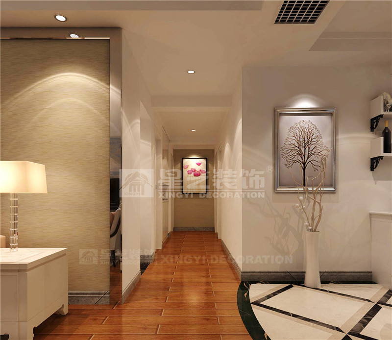 榮和大地140平過(guò)道裝修效果圖