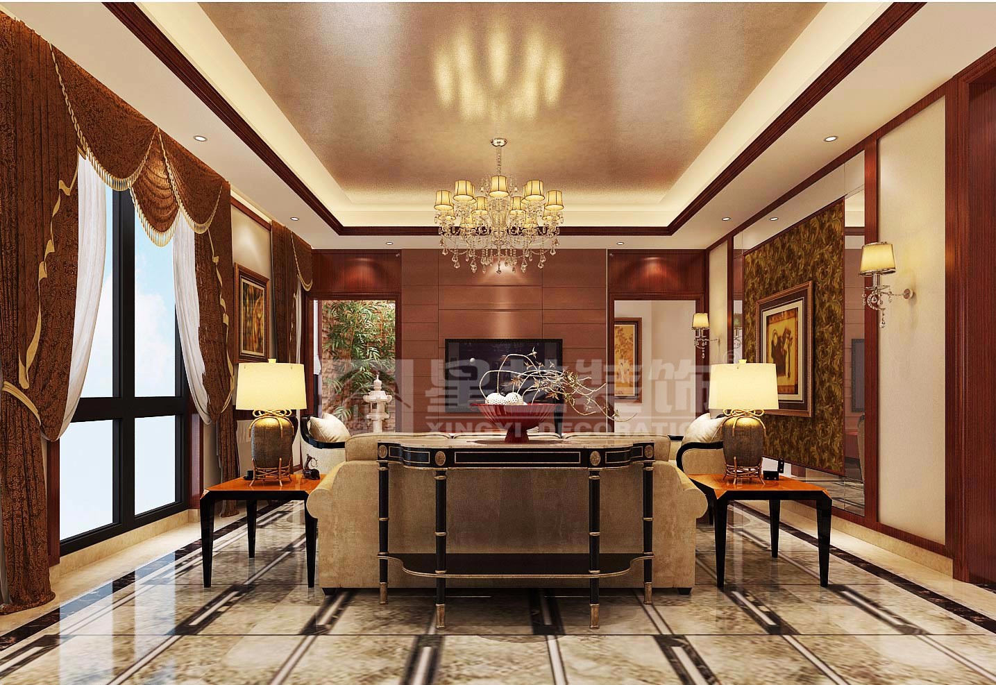 青秀萬(wàn)達(dá)會(huì)所200平休閑區(qū)裝修設(shè)計(jì)效果圖