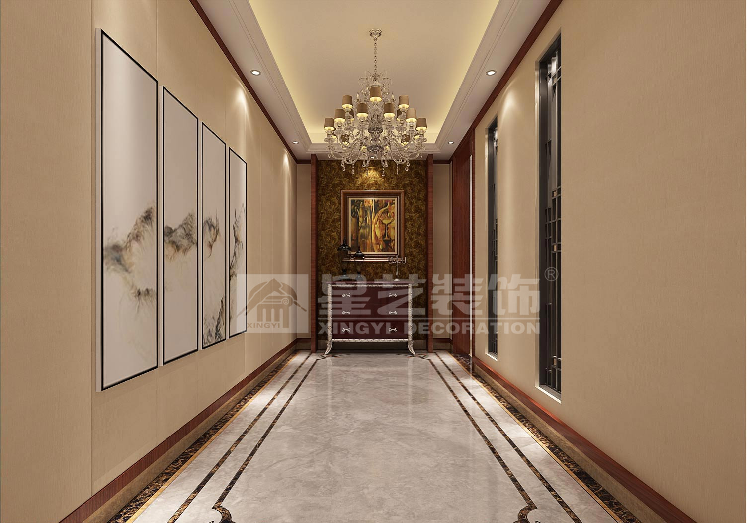 青秀萬(wàn)達(dá)會(huì)所200平入戶裝修設(shè)計(jì)效果圖