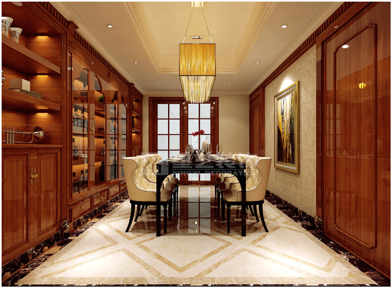 金源一品205平美式風格餐廳裝修效果圖