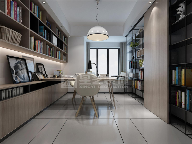 霖峰壹號141平現(xiàn)代風(fēng)格書房裝修效果圖