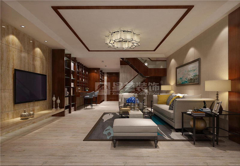 青秀萬達(dá)銀座300平辦公室客廳裝修設(shè)計效果圖