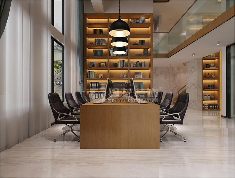 青秀萬達(dá)銀座300平辦公室辦公區(qū)裝修設(shè)計效果圖