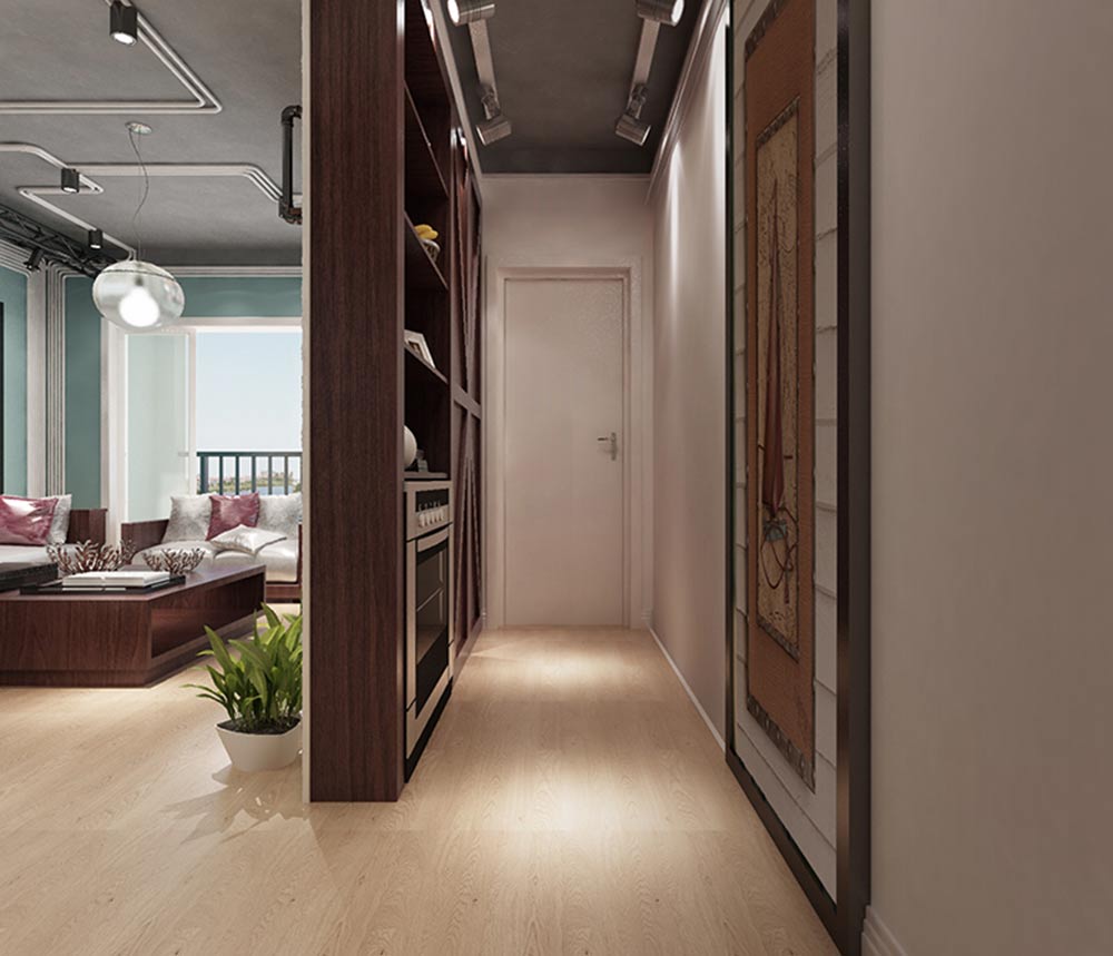 南寧星藝裝飾工業(yè)風格入戶玄關(guān)效果圖