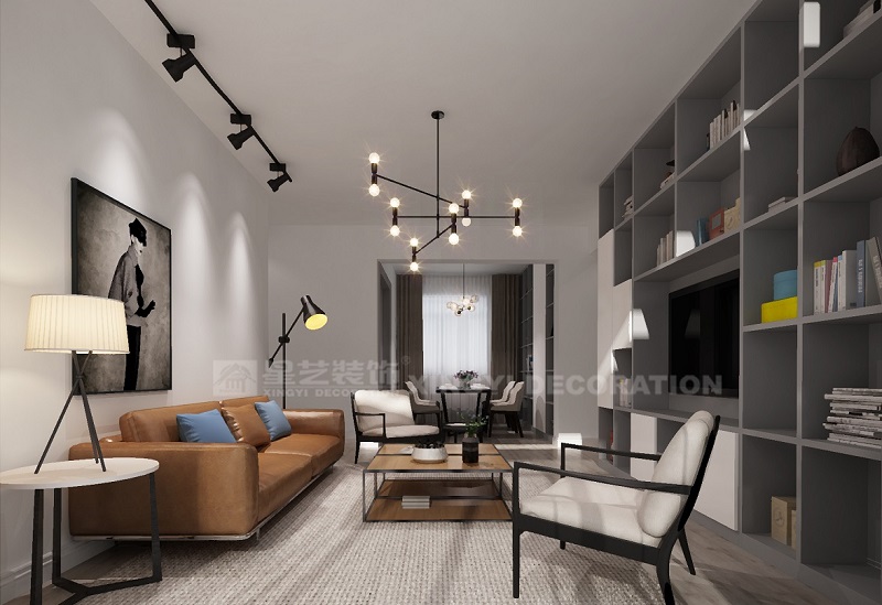 南寧裝修公司星藝裝飾北歐風格客廳射燈