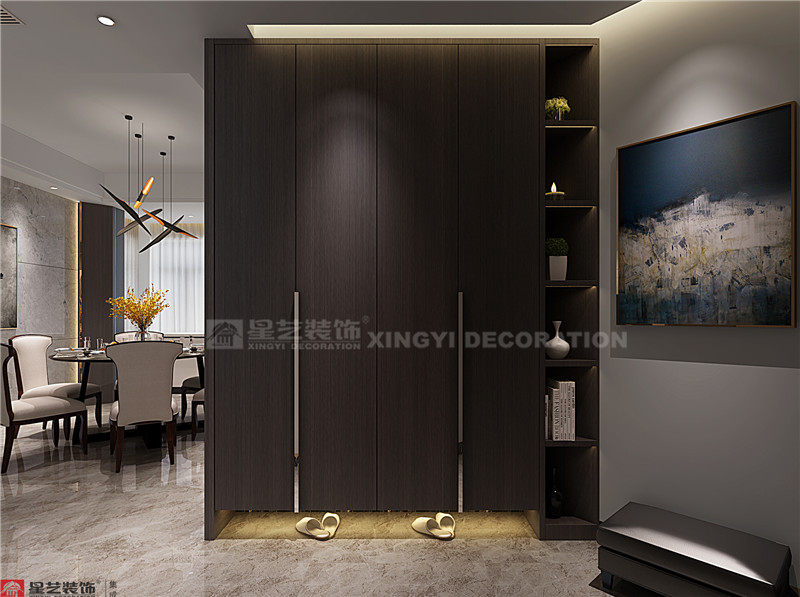 萬達茂140平玄關(guān)裝修效果圖