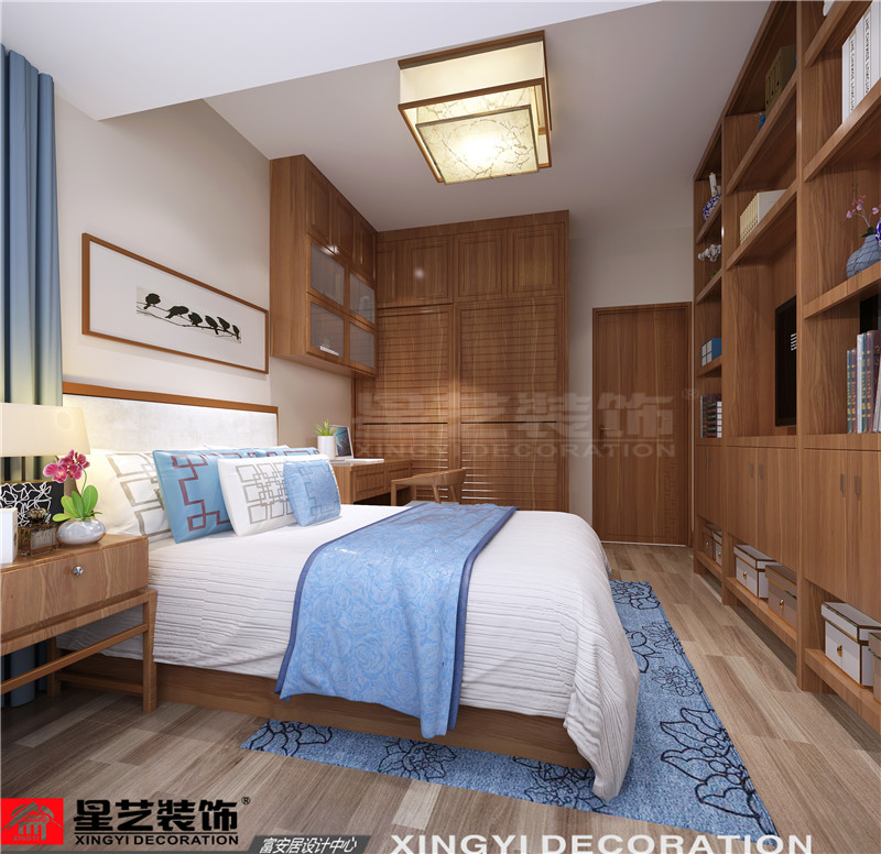 翰林學府130平書房兼臥室裝修效果圖