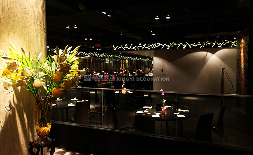 香江匯時尚餐廳2000平用餐區(qū)裝修設(shè)計實景圖