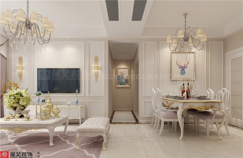 霖峰壹號(hào)92平客餐廳裝修效果圖