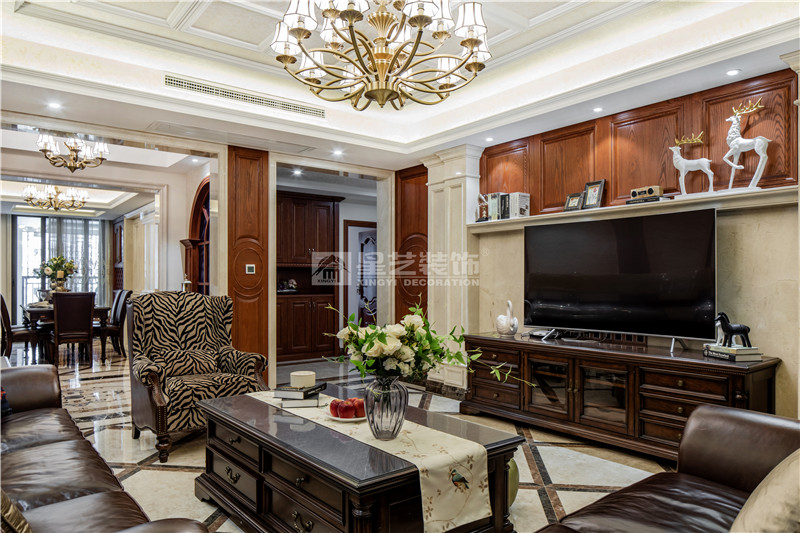 金源一品210平客廳裝修實(shí)景圖