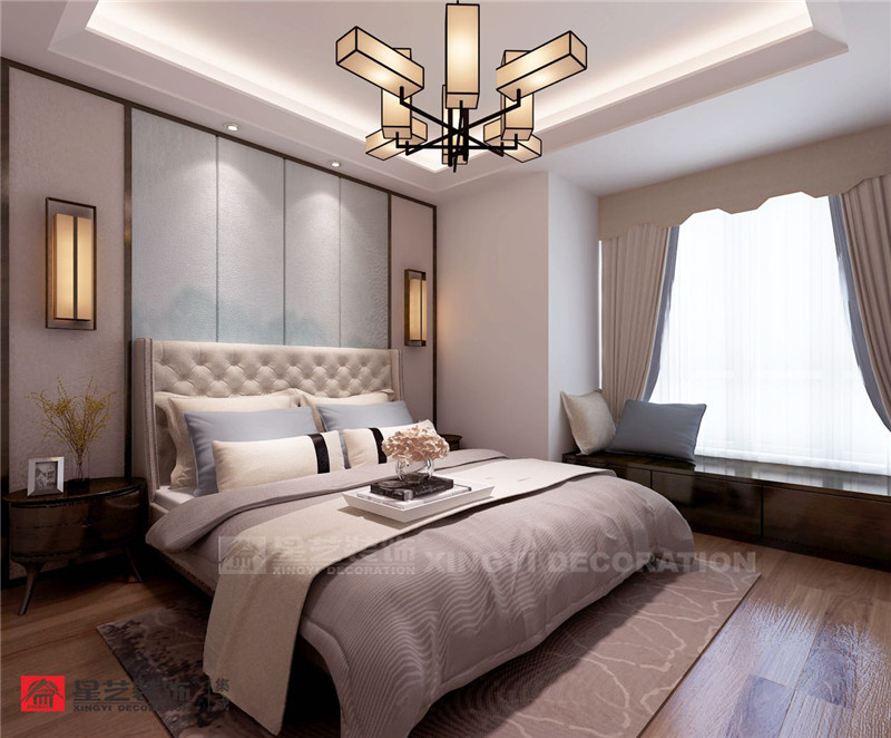 保利領繡前城105平臥室裝修效果圖