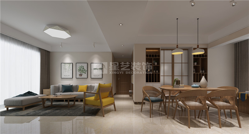 華潤二十四城99平客餐廳裝修效果圖