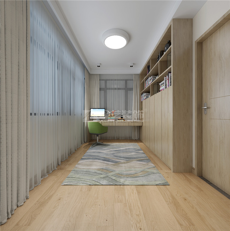 保利領(lǐng)繡前城119平書(shū)房裝修效果圖