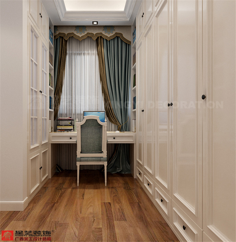 中海國際社區(qū)溫莎堡250平三樓男衣帽間裝修效果圖