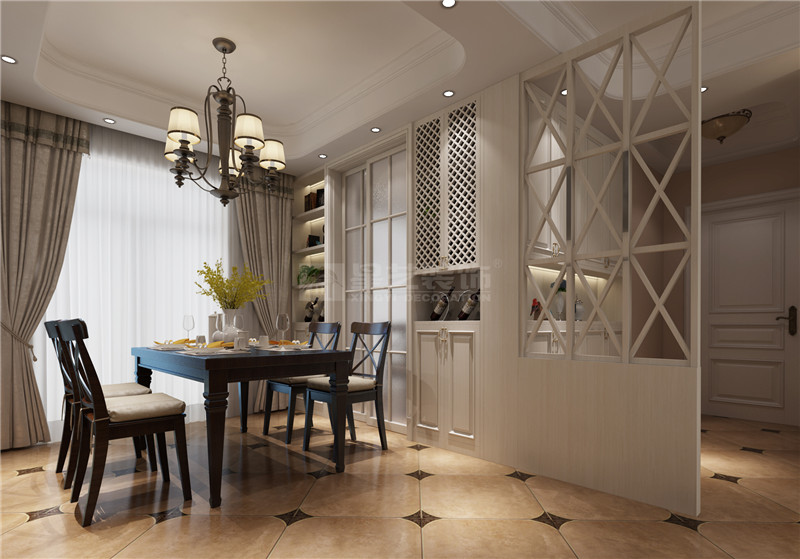 華潤(rùn)二十四城100平餐廳裝修效果圖