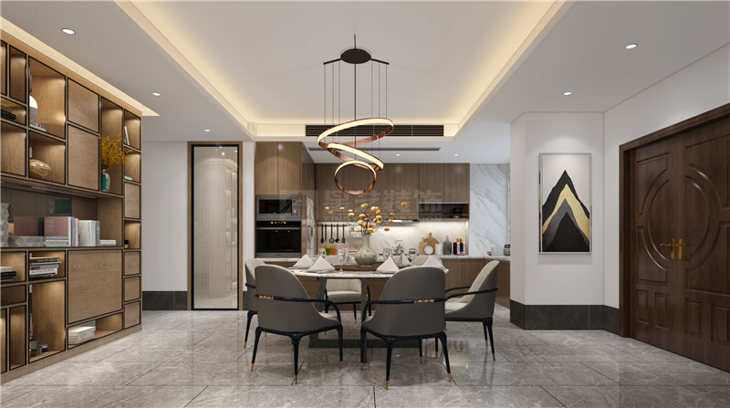 江灣山語城260平餐廳裝修效果圖