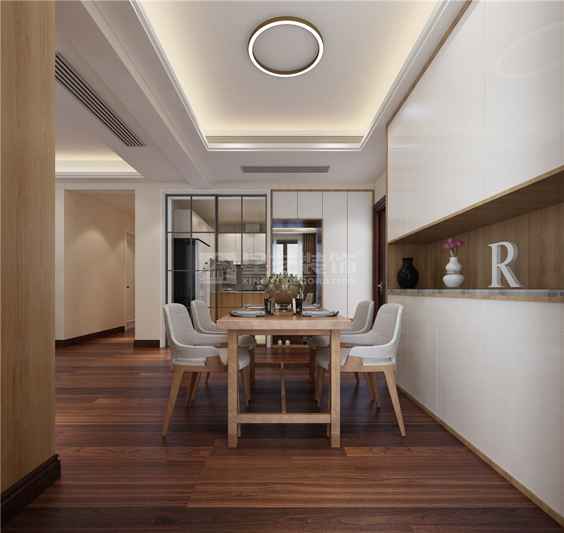 華發(fā)國賓壹號 134平餐廳裝修效果圖