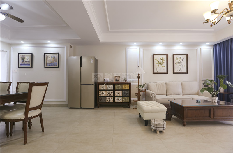 第四人民醫(yī)院單位房140平客餐廳裝修實景圖