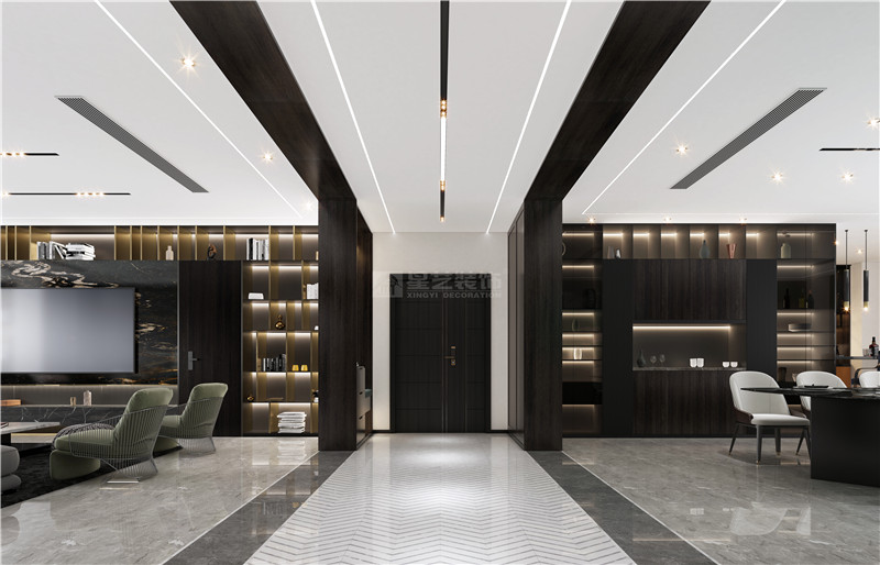 萬達公館 300平客餐廳裝修效果圖