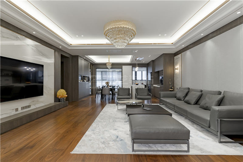 一品尊府220平客廳裝修實景圖