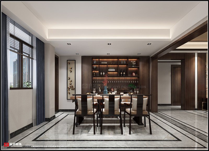 翡翠時光97平餐廳裝修效果圖