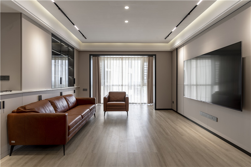 三祺和順園140平客廳裝修實(shí)景圖