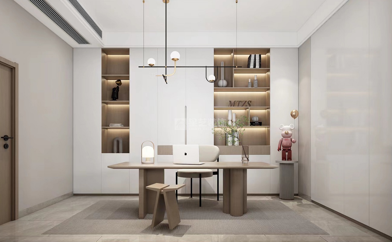 江南院子280平現(xiàn)代風(fēng)格書(shū)房裝修效果圖