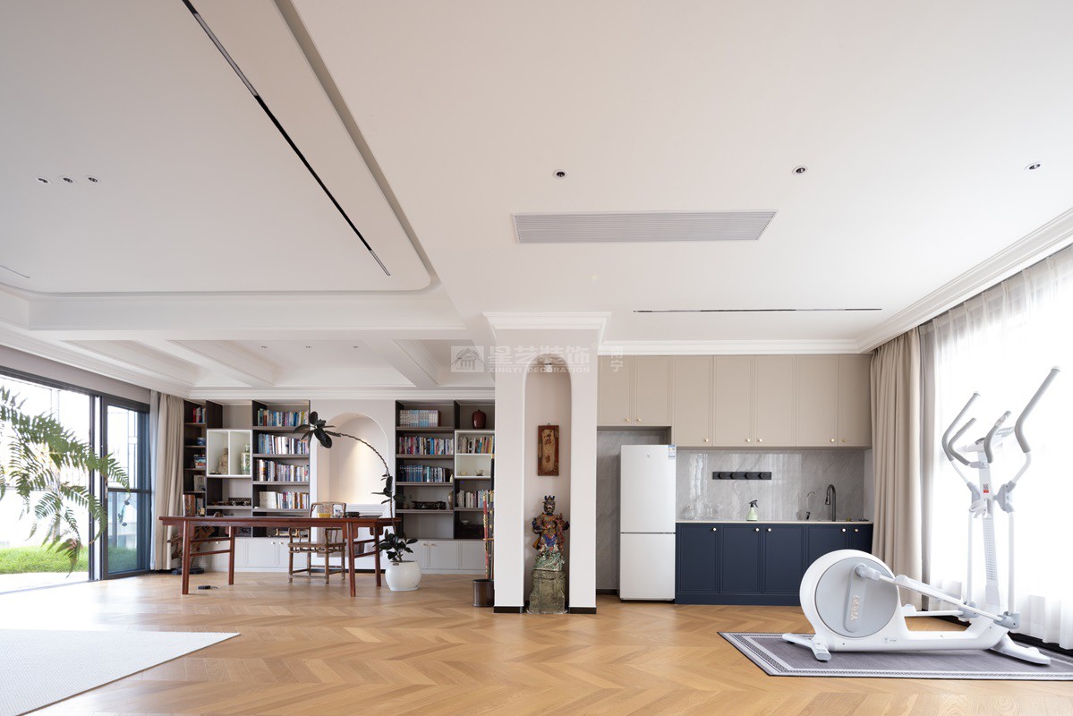 江山璟原270平現(xiàn)代奶油風(fēng)格起居室裝修實(shí)景