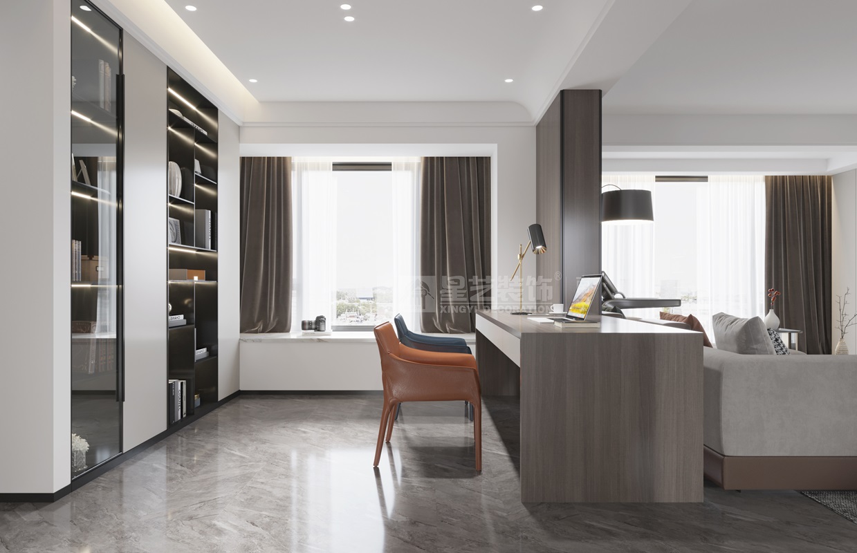 廣源華府145平現(xiàn)代風格書房裝修效果圖