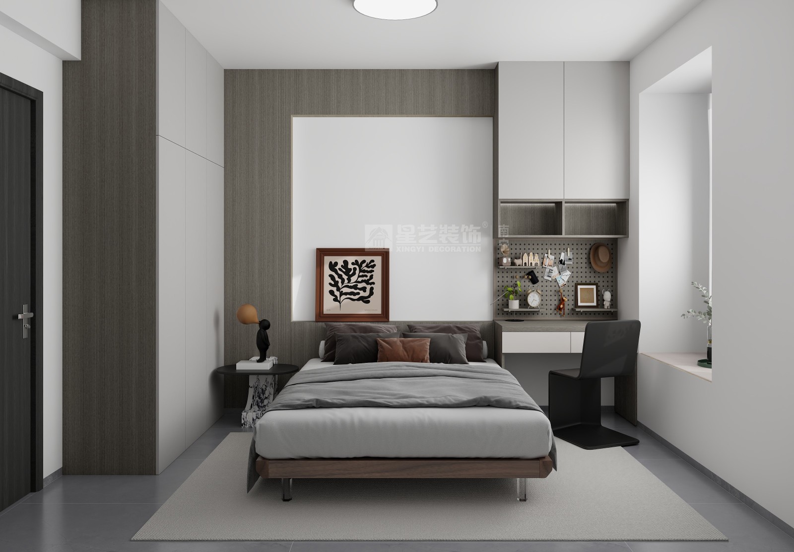 財(cái)富廣場120平現(xiàn)代風(fēng)格臥室裝修效果圖