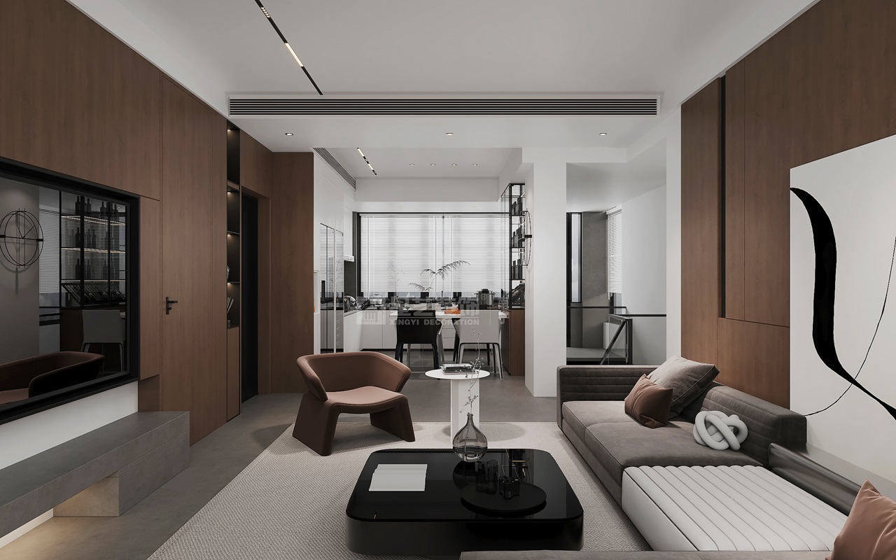 瀾山府450平別墅裝修現(xiàn)代風(fēng)格客廳裝修效果圖