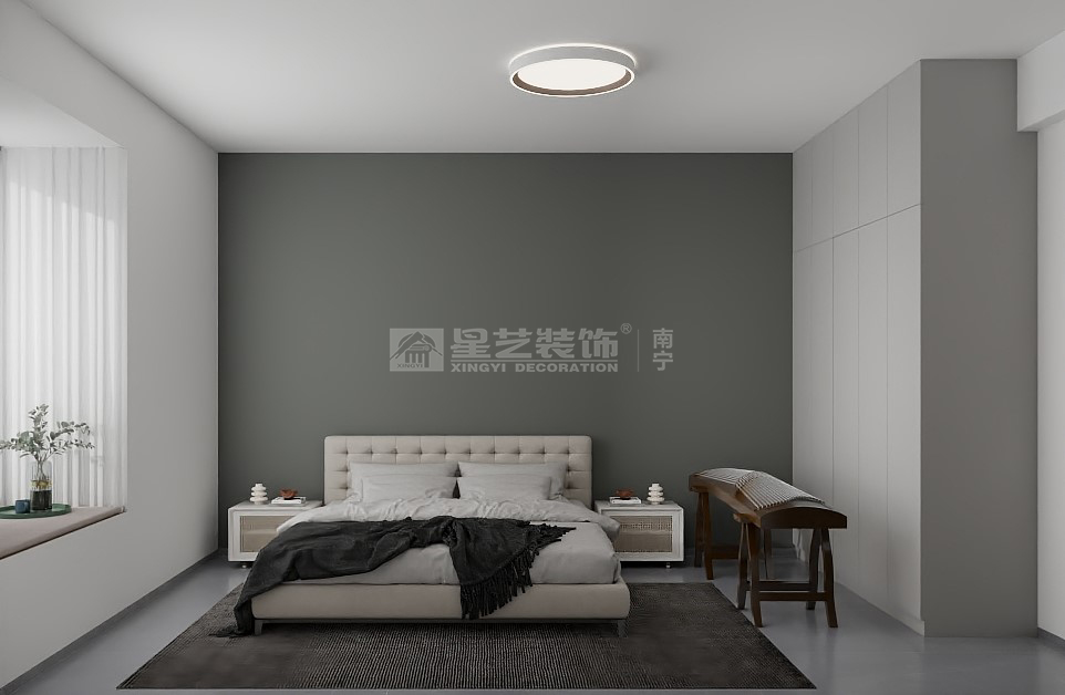 財(cái)富廣場120平現(xiàn)代風(fēng)格臥室裝修效果圖