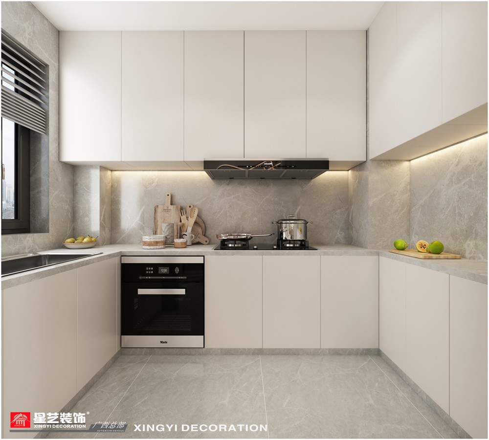 光明城市118平現(xiàn)代簡(jiǎn)約廚房裝修效果