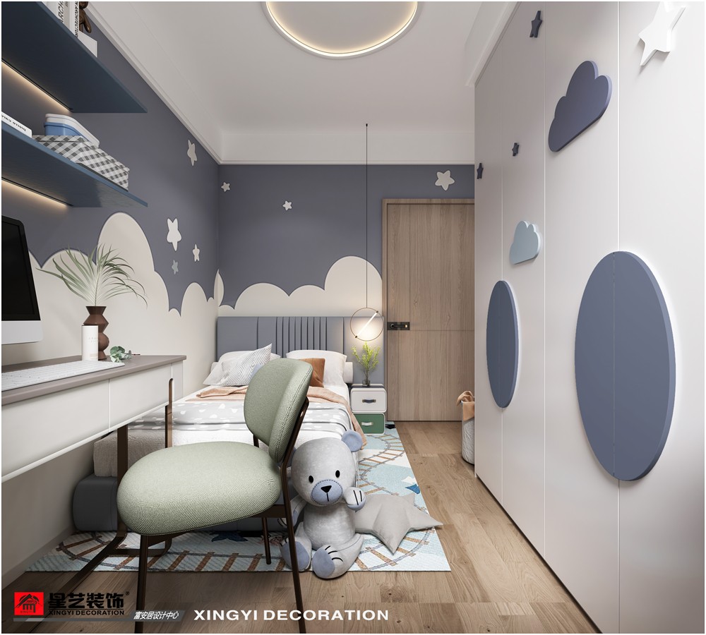 華潤二十四城120平現代簡約兒童房裝修效果