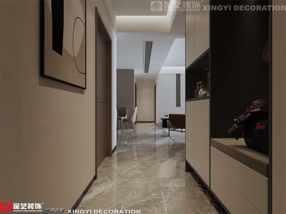 建苑小區(qū)140平現(xiàn)代簡約入戶裝修效果