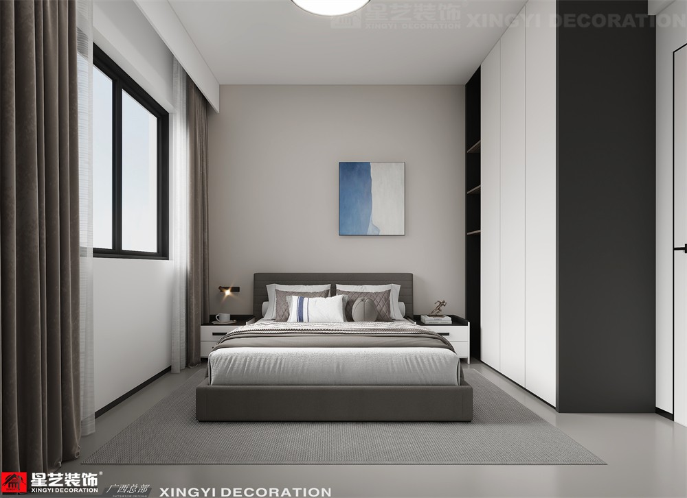 路橋錦繡御園102平現(xiàn)代簡(jiǎn)約臥室裝修效果