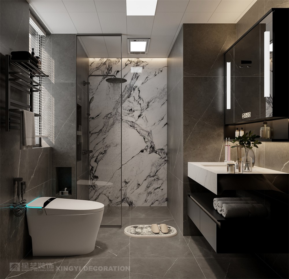 華潤(rùn)西園潤(rùn)府143平意式輕奢衛(wèi)生裝修效果圖