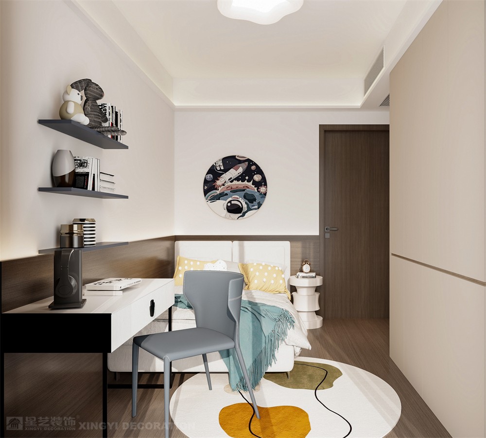 華潤(rùn)西園潤(rùn)府143平意式輕奢書房裝修效果圖