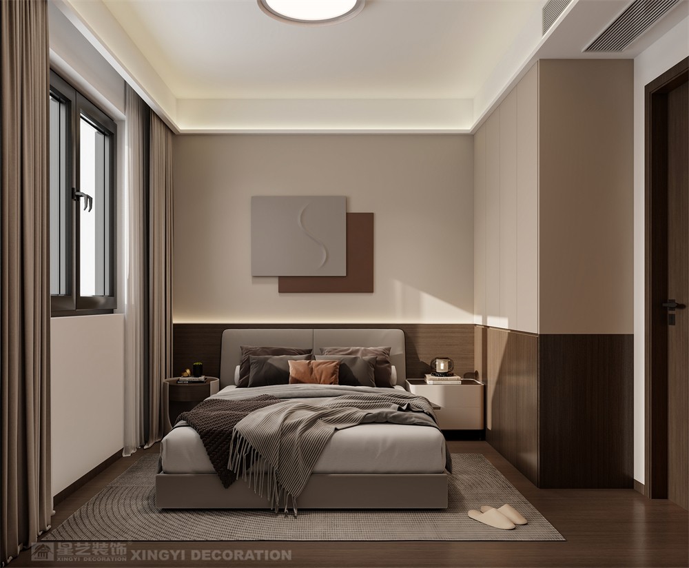 華潤(rùn)西園潤(rùn)府143平意式輕奢臥室裝修效果圖