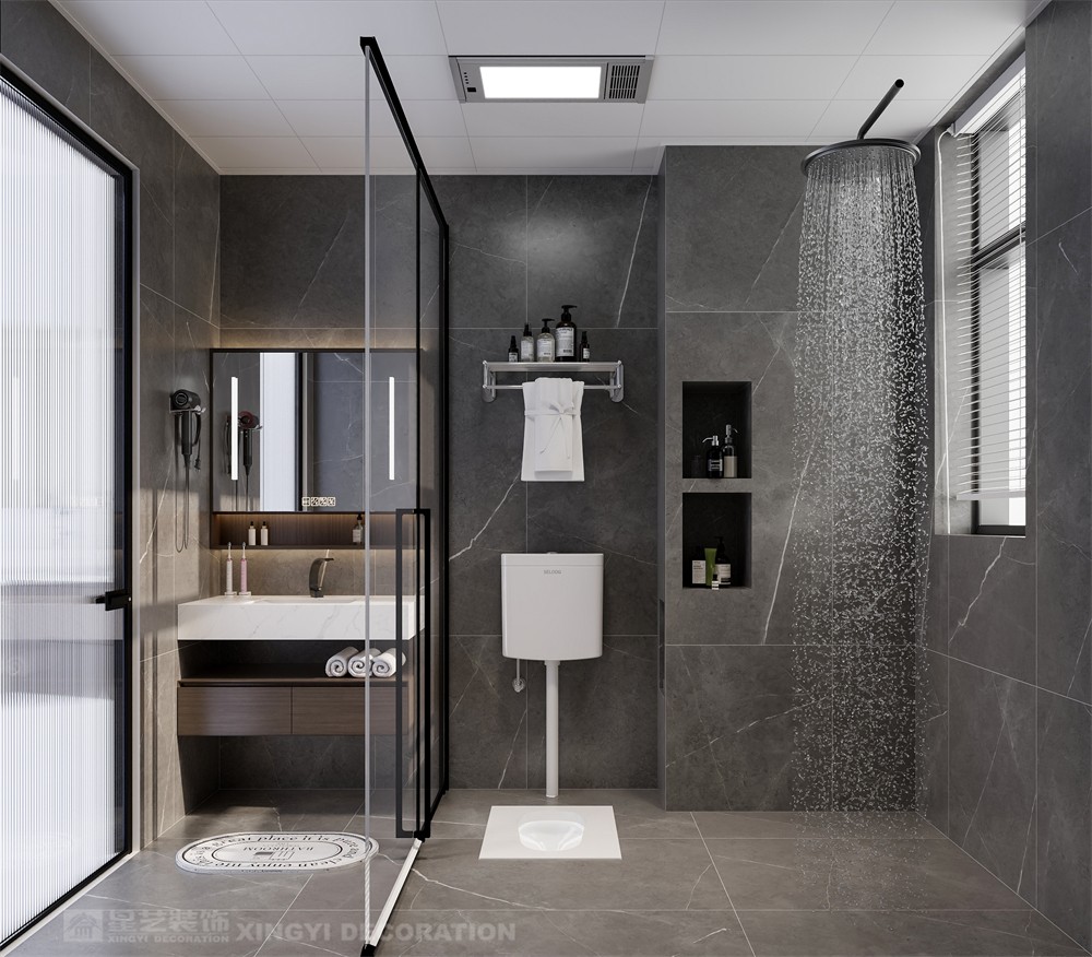 華潤(rùn)西園潤(rùn)府143平意式輕奢衛(wèi)生裝修效果圖