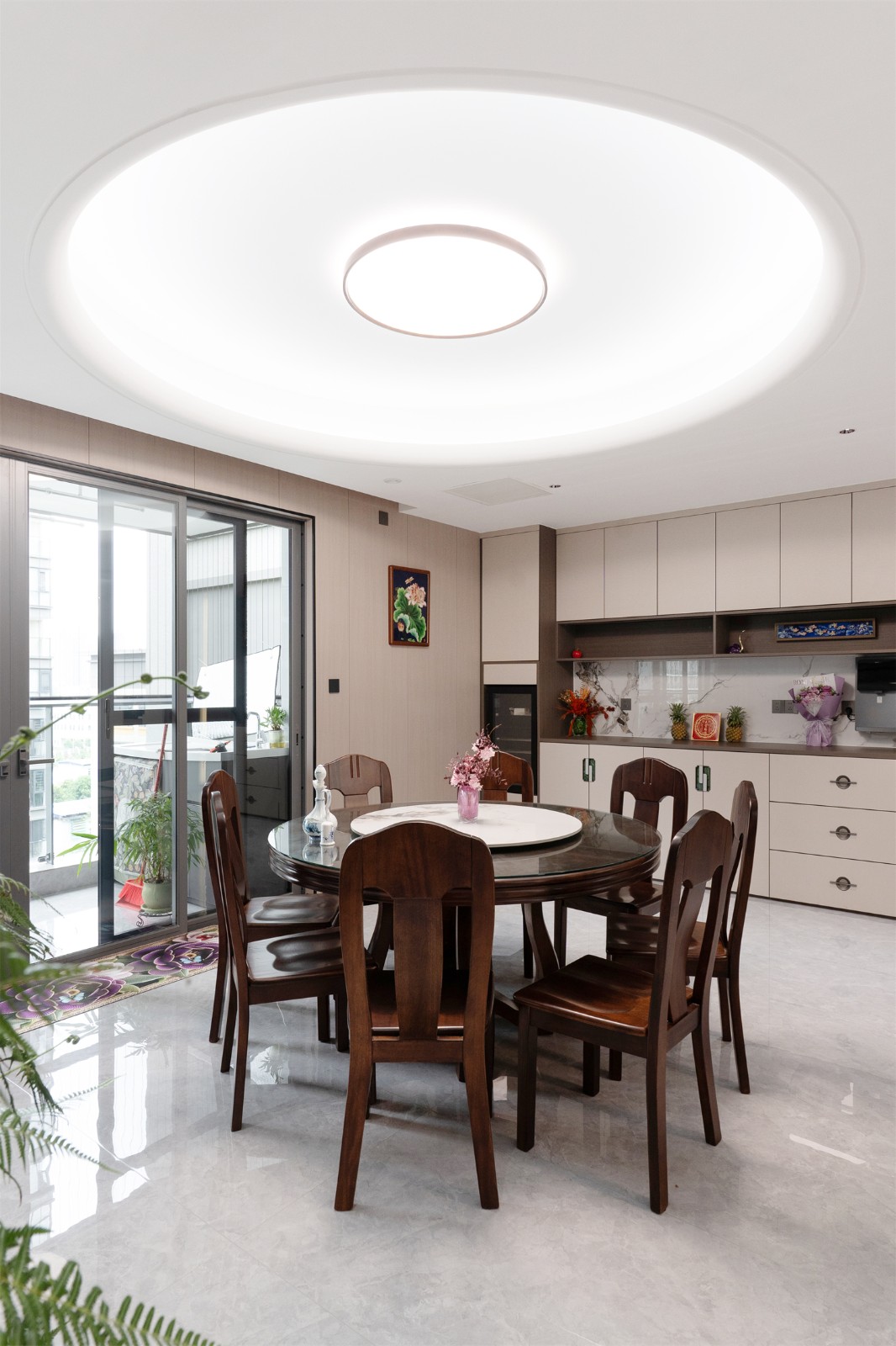 建發(fā)縵云210平新中式餐廳裝修完工實(shí)景圖